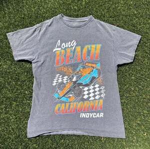 Indycar Long Beach California Gray Racecar Tee